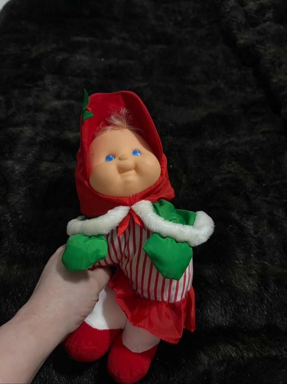 Vintage Fisher Price 12" Puffalump Kids Christmas Girl Doll